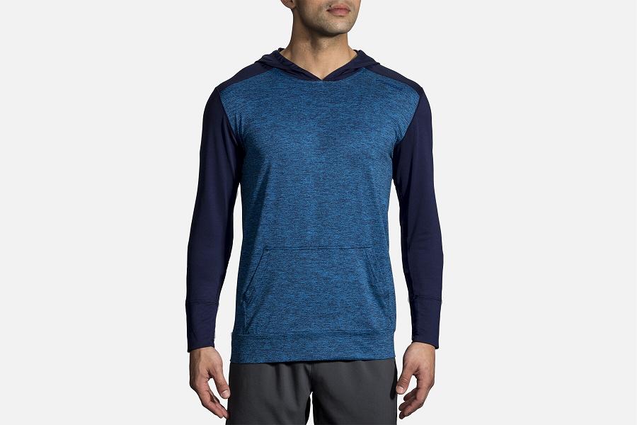 Brooks Dash Men Athletic Wear & Running Hoodie Blue NCI628495